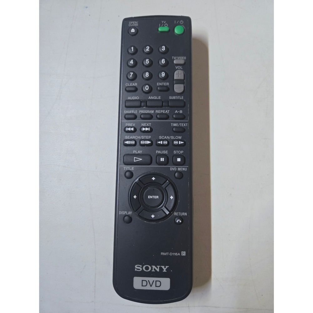 Sony RMT D116A DVD Player Remote Control Black